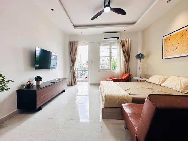Cho thuê studio ban công, máy giặt riêng tại xô viết nghệ tĩnh – cách cầu thị nghè 5 phút