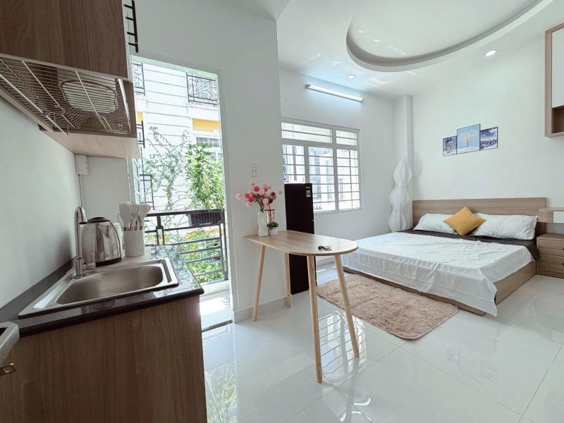Cho thuê studio ban công tại nguyễn xí quận bình thạnh – phòng mới keng , nhiều ánh sáng - Ảnh 3