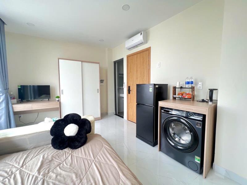 Trống sẵn căn 1pn tách bếp thang máy 40m2 full nội thất cửa sổ đón nắng ngay chu văn an gần chợ bà chiểu giáp quận 1,3 mặt tiền đường , khu an ninh - Ảnh 2