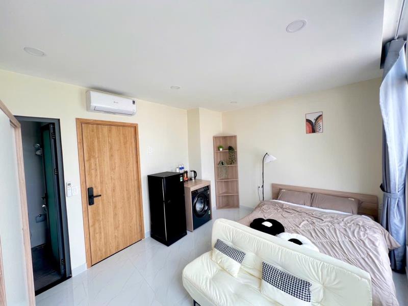 Trống sẵn căn 1pn tách bếp thang máy 40m2 full nội thất cửa sổ đón nắng ngay chu văn an gần chợ bà chiểu giáp quận 1,3 mặt tiền đường , khu an ninh - Ảnh 4