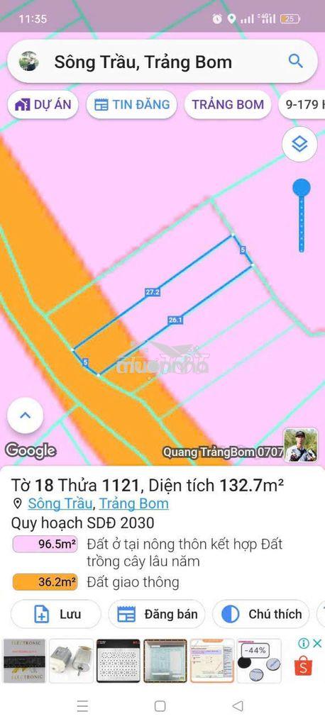 Chính chủ cần bán gấp đất mặt tiền sông trầu 23 - Ảnh 2