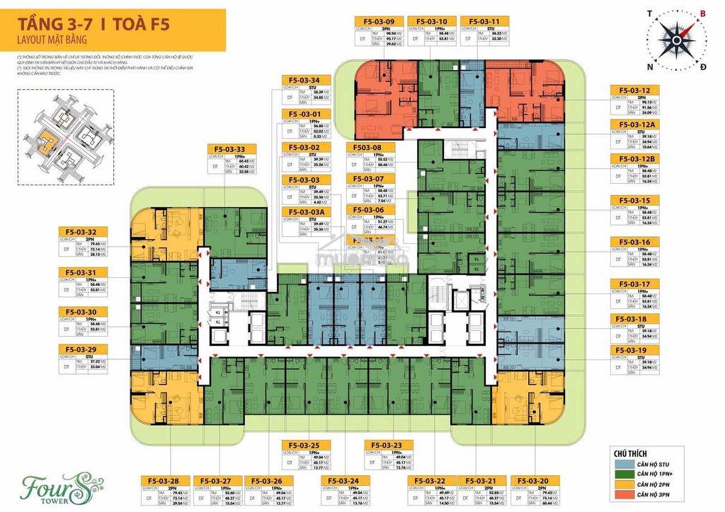 Sót lại căn sân vườn fours tower 63m2 - giá tts 2ty5 - Ảnh 2