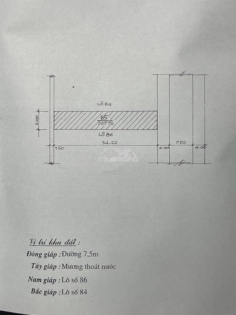 Cần bán đất đặng chất đường 7m5 lề 4m, tổng diện tích hơn 207,7m2 - Ảnh 3