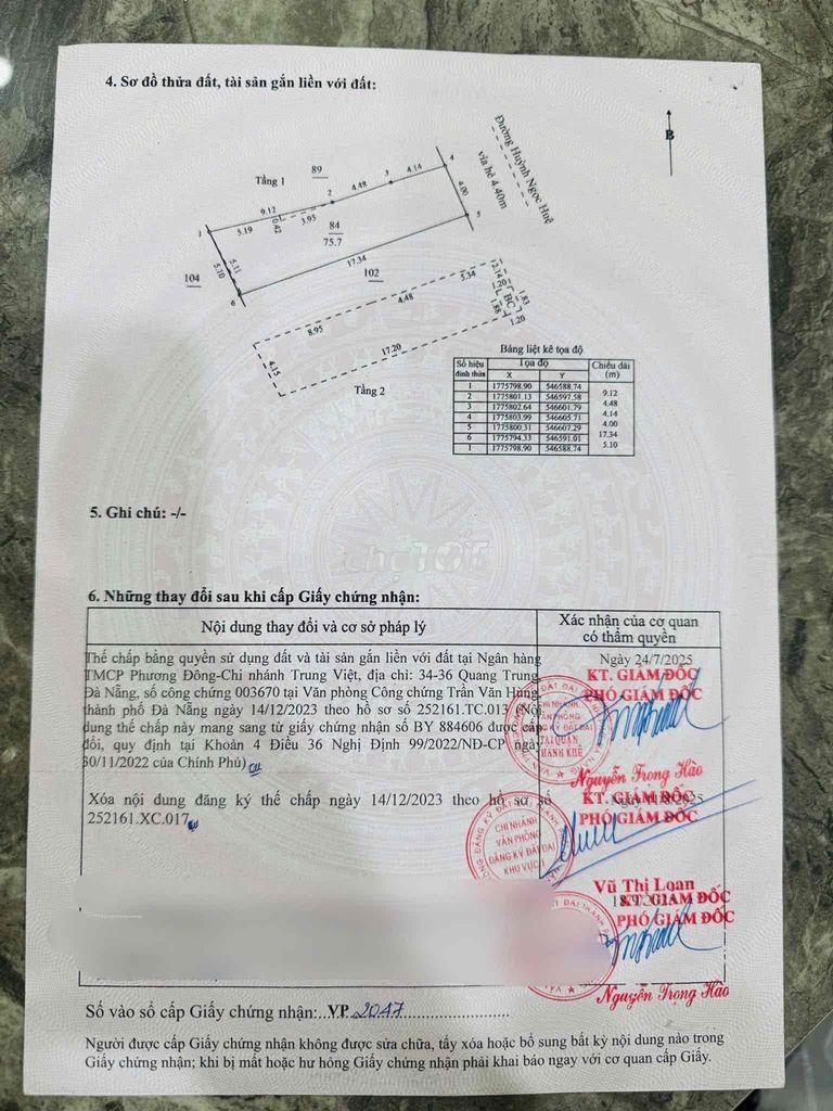 Bán nhà 2 tầng mt huỳnh ngọc huệ, dt: 76m2 - 3