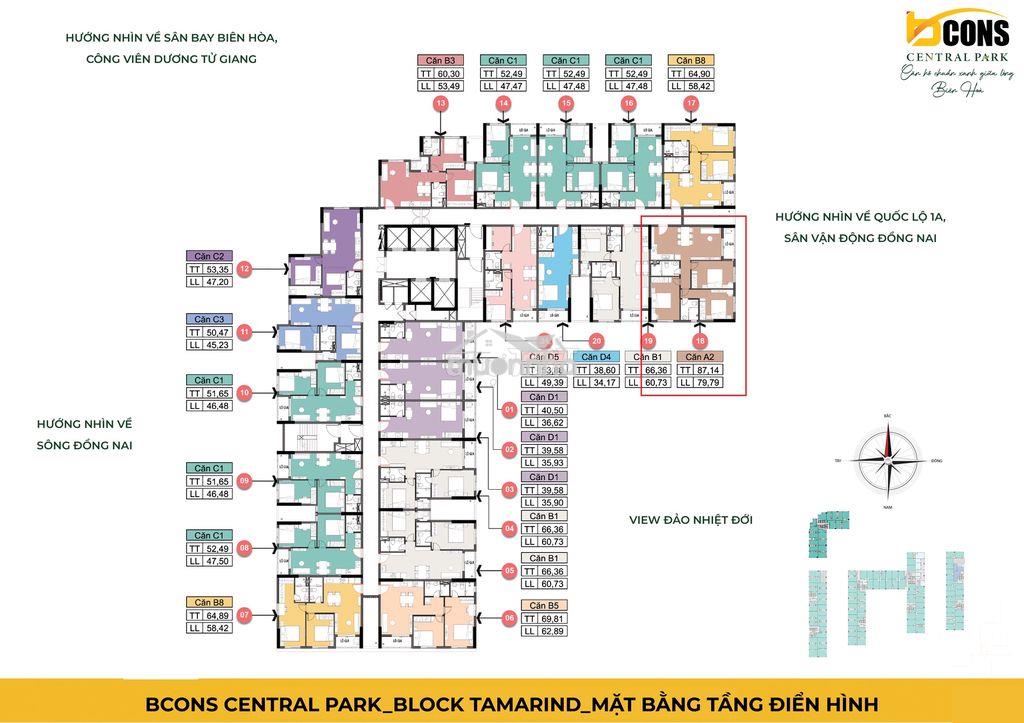 Căn gốc 3pn số lượng có hạng tại bcons biên hòa (rumor 49,9tr/m2)  - 4