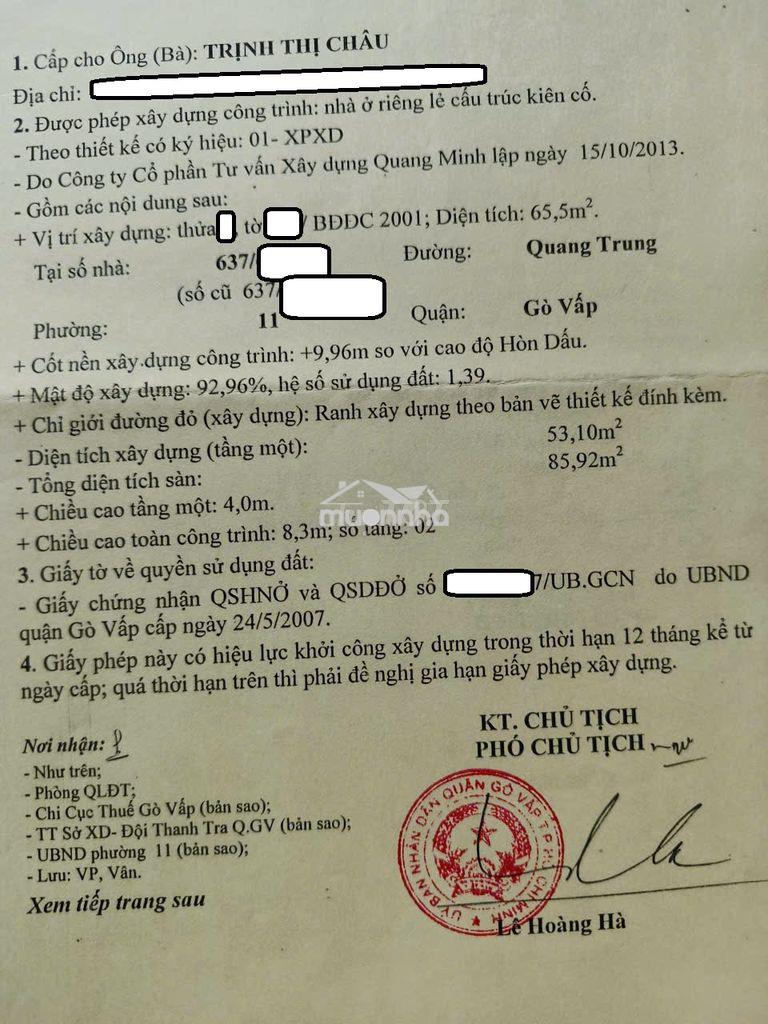 Giảm mạnh mẽ!! nhà hẻm 637 quang trung, ngay sau bv gò vấp, co.opmart - 4