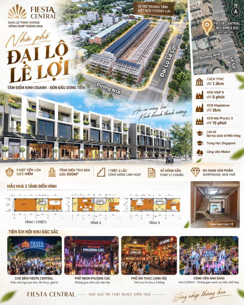 🔥 4,6 tỷ – shophouse 2 mặt tiền lê lợi | 150m² full thổ cư- ***