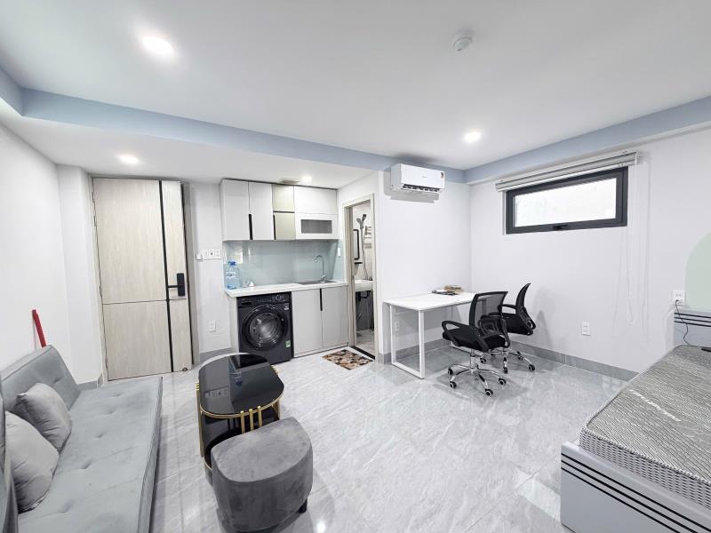 Mới 100% căn hộ full nội thất máy giặt riêng ngay bùi đình tuý gần ngã tư hàng xanh giáp quận 1,3 khu an ninh gần chợ - Ảnh 2