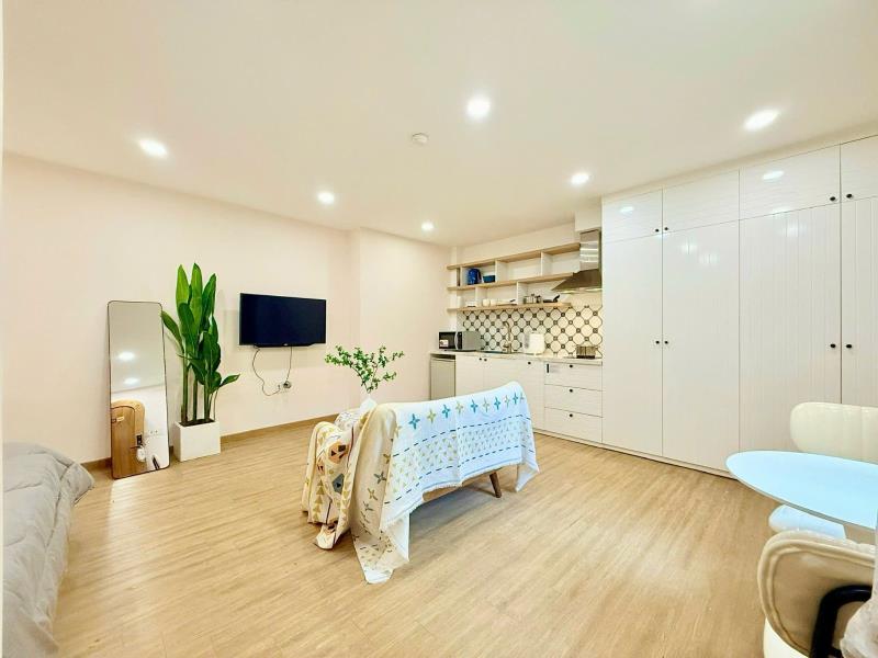 Cho thuê studio 35m2 có thang máy ngay cầu phố đi bộ bùi viện - công viên 23/9