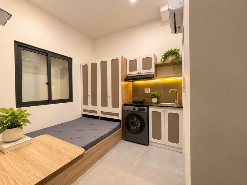 Cho thuê căn hộ studio - full nội thất - máy giật riêng  - nguyễn xí  - bình thạnh