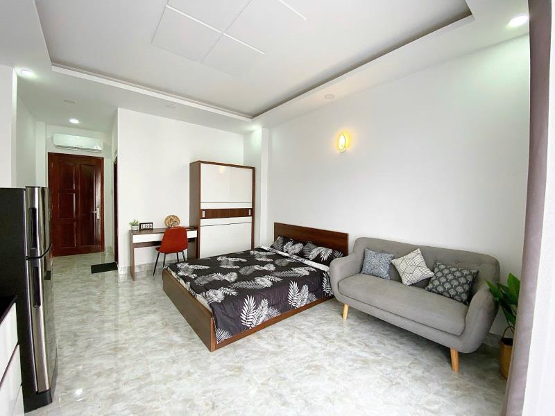 Cho thuê căn hộ studio - full nội thất -bancon thoáng - 45m2 nguyễn thượng hiền- bình thạnh