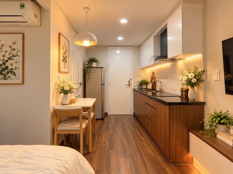 Cho thuê căn hộ cửa sổ full nội thất tại nguyễn cửu vân,bình thạnh gần cầu thị nghè,q1 - Ảnh 2