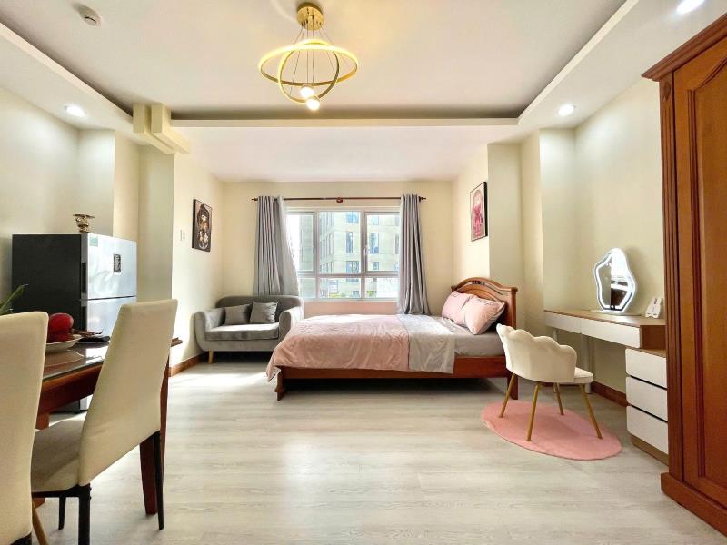 Cho thuê căn hộ 1pn tách bếp, cửa sổ kính view thành phố, máy giặt riêng – nguyễn cửu vân, bình thạnh giáp hàng xanh, quận 1 - Ảnh 3