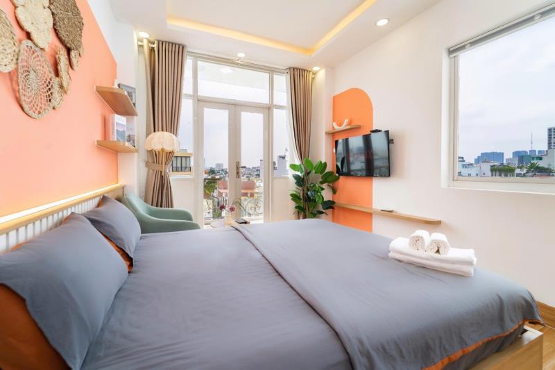 Cho thuê căn hộ 1 phòng ngủ phú nhuận, full nội thất, ban công, cửa sổ lớn, máy giặt riêng, gần hai bà tưng, quận 1, quận 3 - Ảnh 3