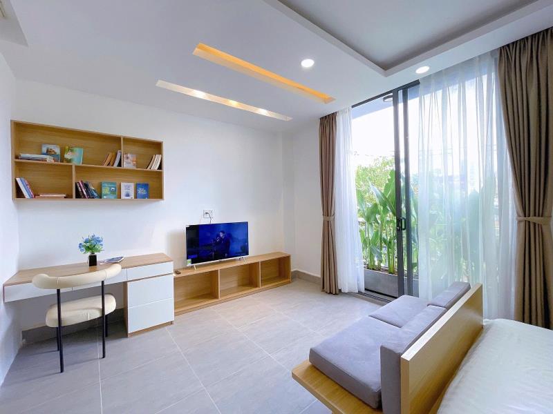 Cho thuê căn hộ 1pn hai bà trưng q1 - sát công viên lê văn tám - có ban công, máy giặt riêng, full nội thất - Ảnh 2