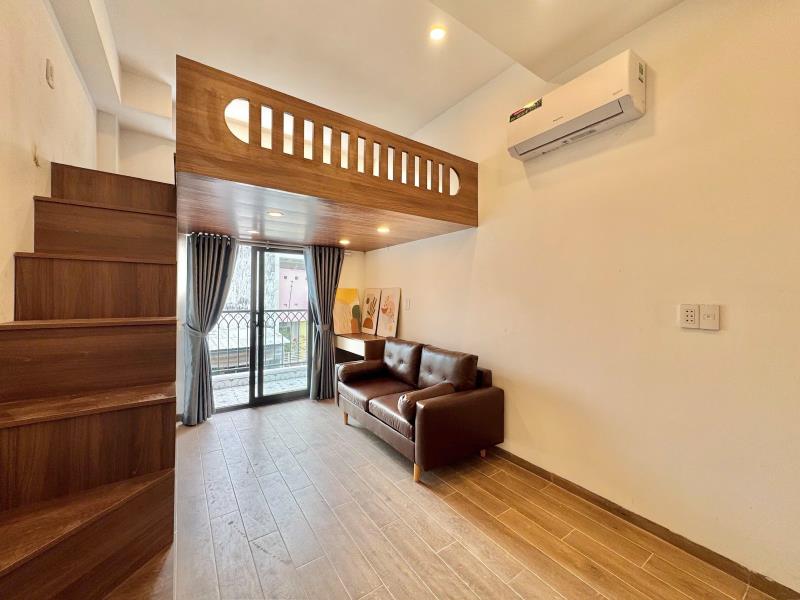 Cho thuê căn duplex ban công , full nội thất đầy đủ , ngay vườn lài