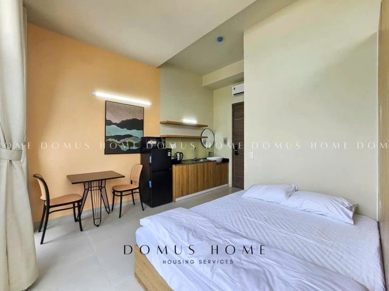 Cho thuê căn hộ dịch vụ studio ban công siêu đẹp, phòng mới full nội thất tại kdc kiều đàm quận 7 – không gian thoáng sáng, thiết kế hiện đại, gần lotte mart, rmit, đh tôn đức thắng  - Ảnh 2