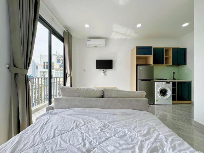 Cho thuê căn hộ phú nhuận full nội thất, ban công, cửa sổ lớn, máy giặt riêng, gần sân bay tân sơn nhất, tân bình, quận 1, quận 3 - Ảnh 4