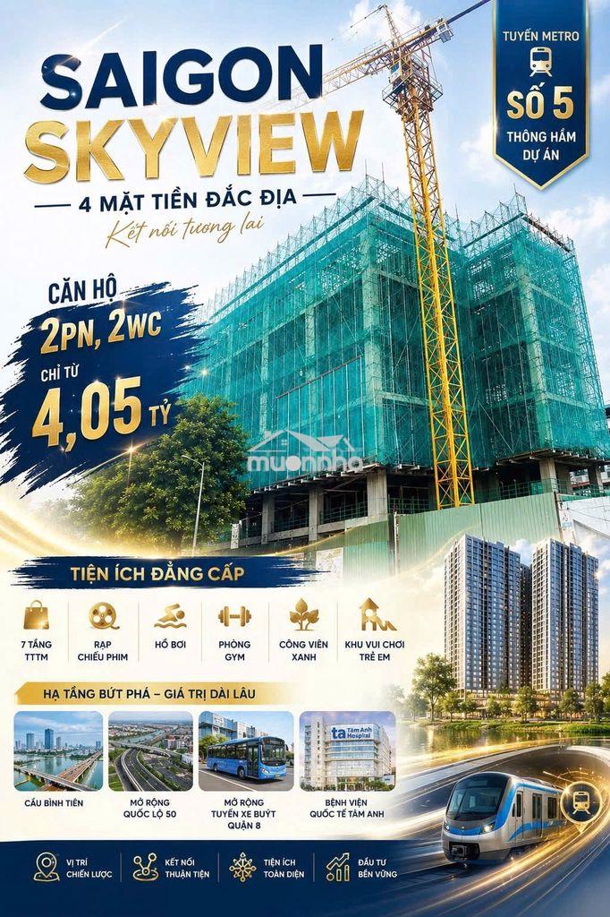 Tôi bán nhanh giá tốt cc saigon skyview,q8,2pn,2wc,tầng 15,chênh nhẹ - Ảnh 3